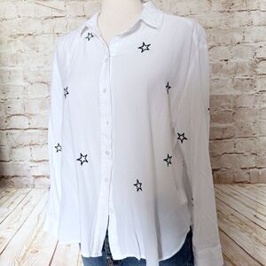 Jane & Delancey star embroidered button up shirt